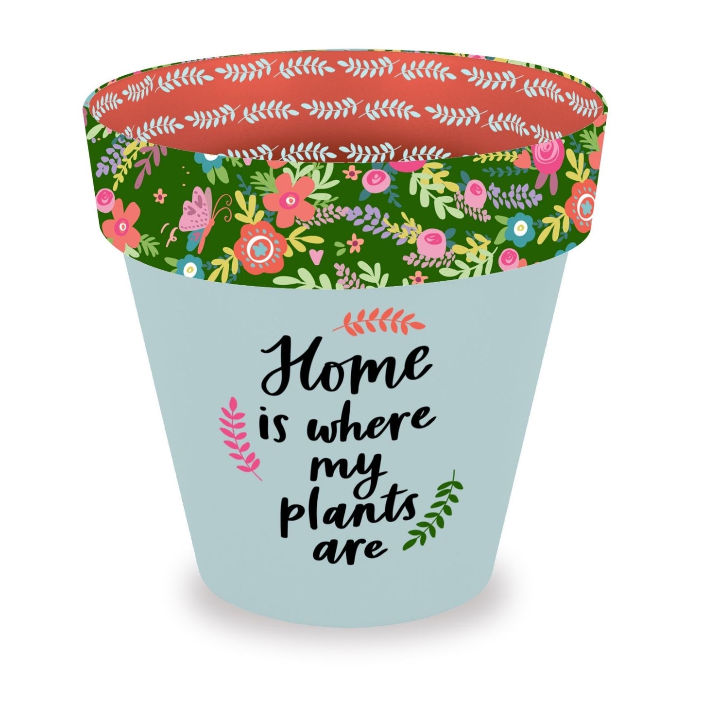 Love Plants Home Is Where My Plants Are Painted Terracotta Plant Pot Gift Idea