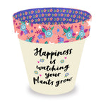 Love Plants Happiness Is Watching Your Plants Grow Painted Terracotta Plant Pot