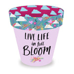 Love Plants Live Life In Full Bloom Painted Terracotta Plant Pot Gift Idea