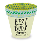 Love Plants Best Buds Forever Green Painted Terracotta Plant Pot Gift Idea