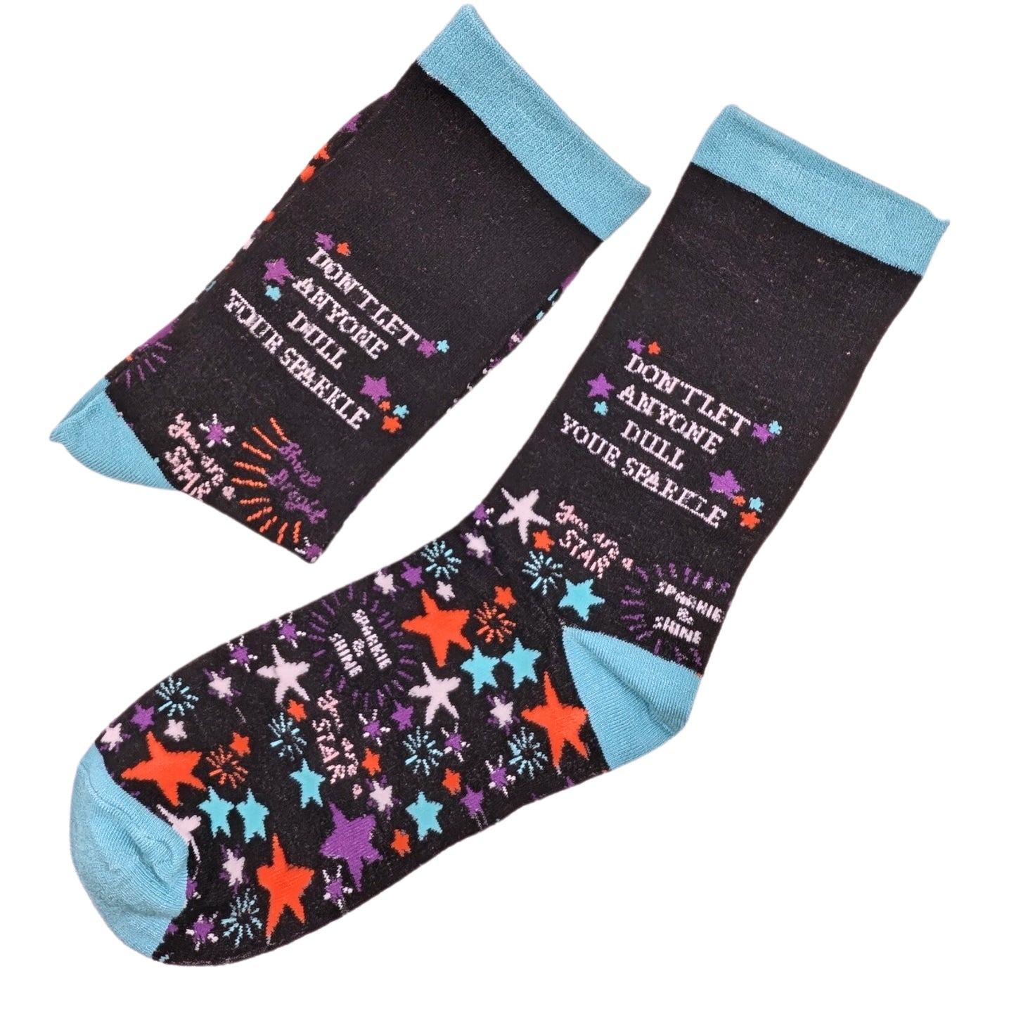 Don't Let Anyone Dull Your Sparkle Socks For Her UK 4-7 Bamboo Socks Gift Idea
