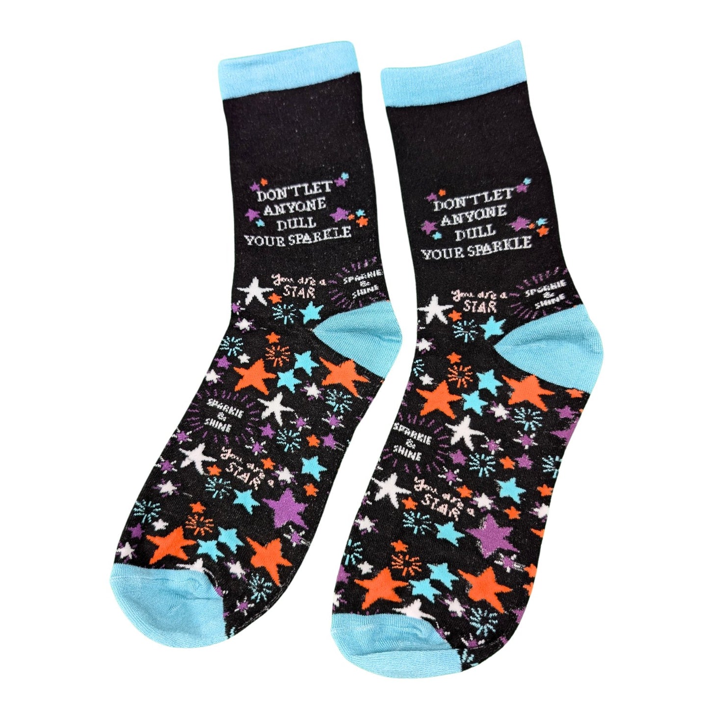 Don't Let Anyone Dull Your Sparkle Socks For Her UK 4-7 Bamboo Socks Gift Idea