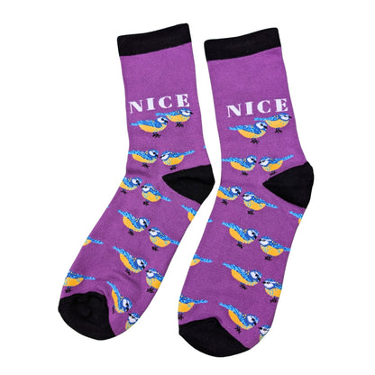 Nice  Pair Tits Socks For Her UK 4-7 Bamboo Socks Novelty Gift Idea