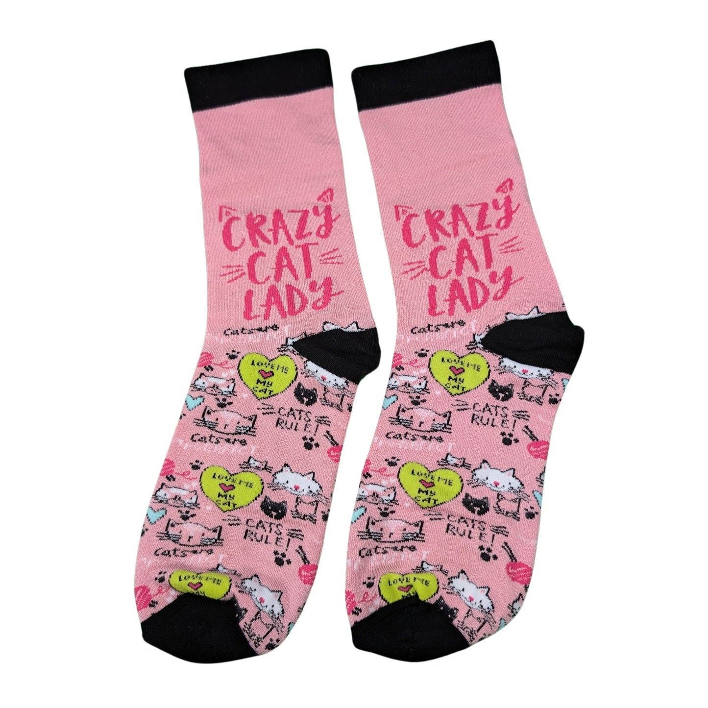 Crazy Cat Lady Socks For Her UK 4-7 Bamboo Socks Novelty Gift Idea