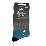Fun 100% Crazy Cluck Socks For Her UK 4-7 Bamboo Socks Novelty Gift Idea