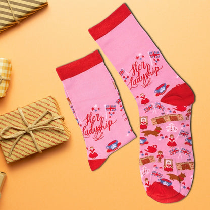 Her Ladyship Socks For Her UK 4-7 Her Majesty Bamboo Socks Novelty Gift Idea