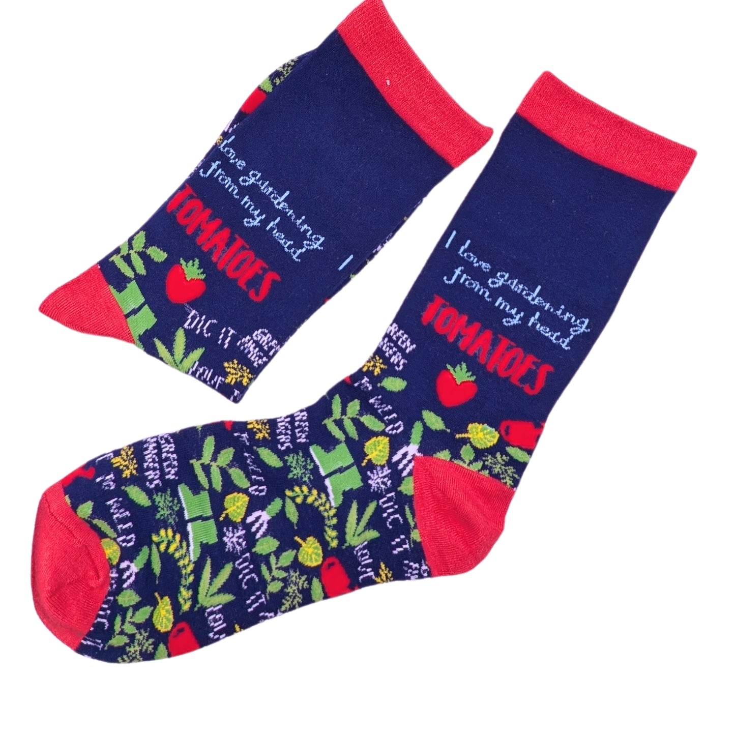I Love Gardening From My Head Tomatoes Socks For Her UK 4-7 Bamboo Socks Gift