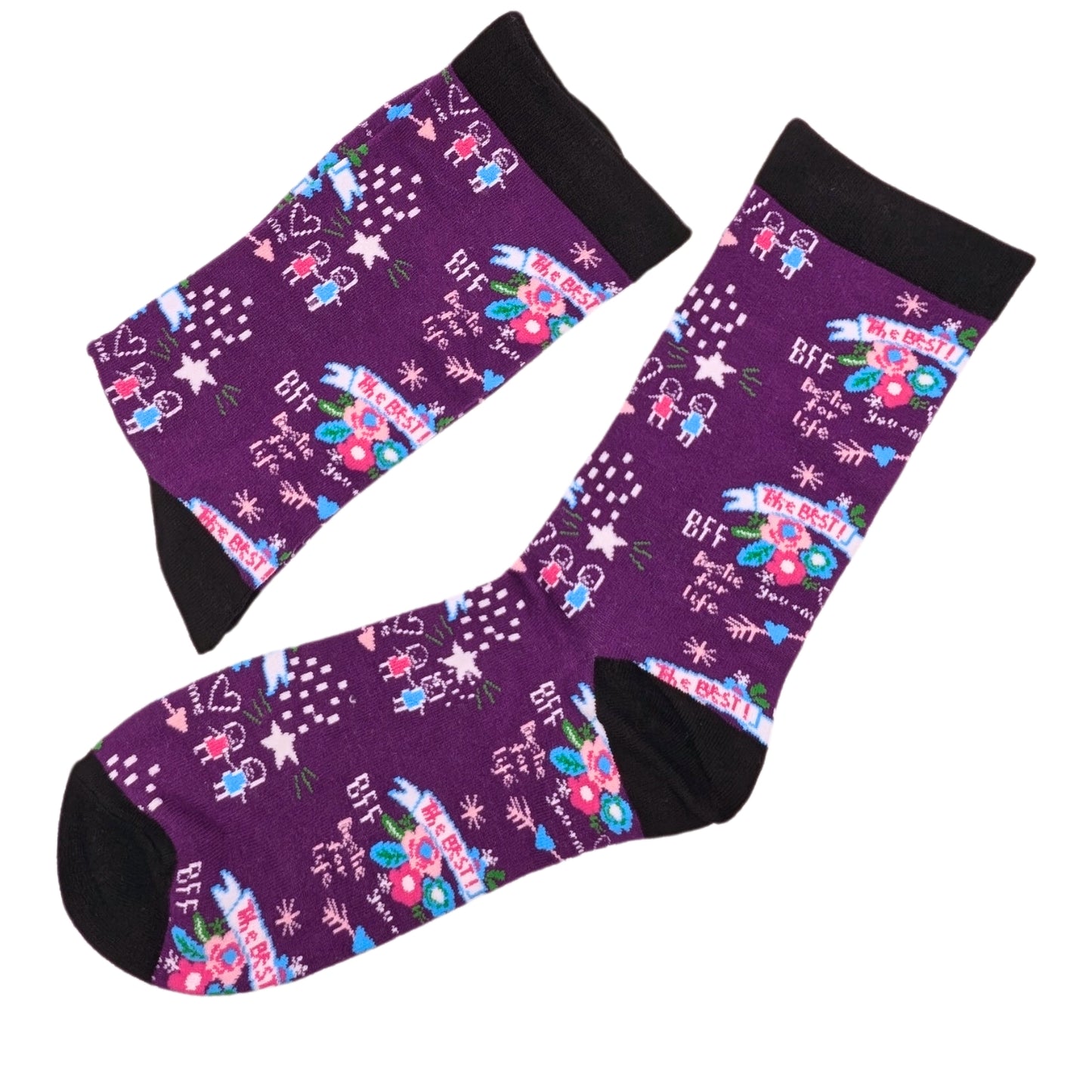 BFF Bestie For Life Socks For Her UK 4-7 Bamboo Socks Novelty Gift Idea