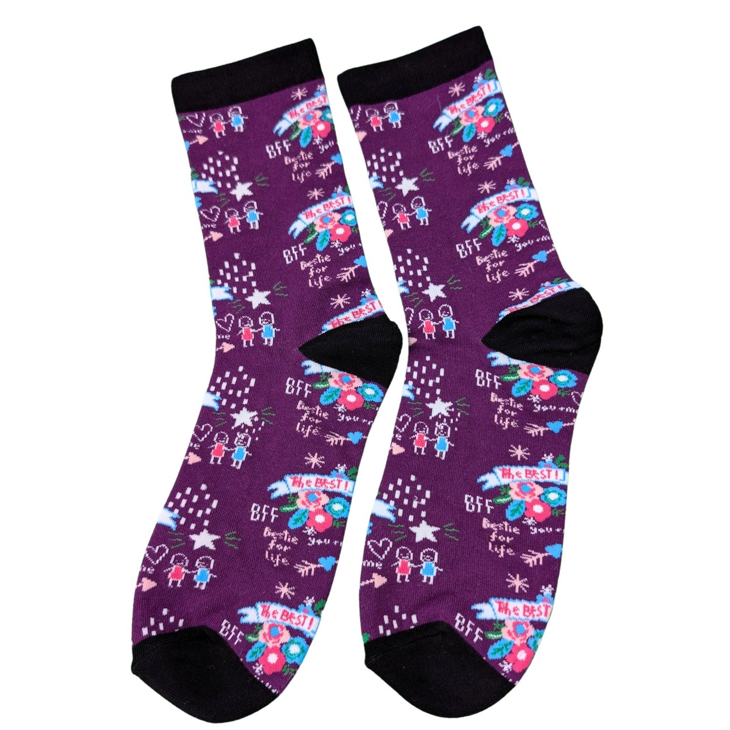 BFF Bestie For Life Socks For Her UK 4-7 Bamboo Socks Novelty Gift Idea