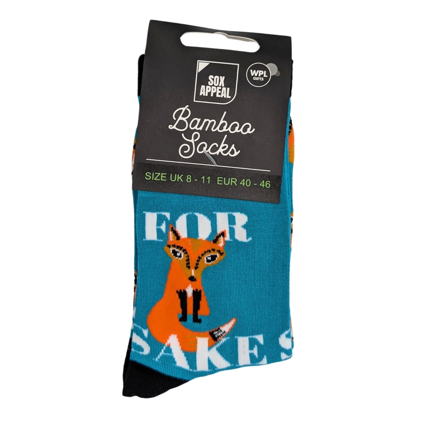 For Fox Sake Socks For Him UK 8-11  Bamboo Socks Novelty Gift Idea