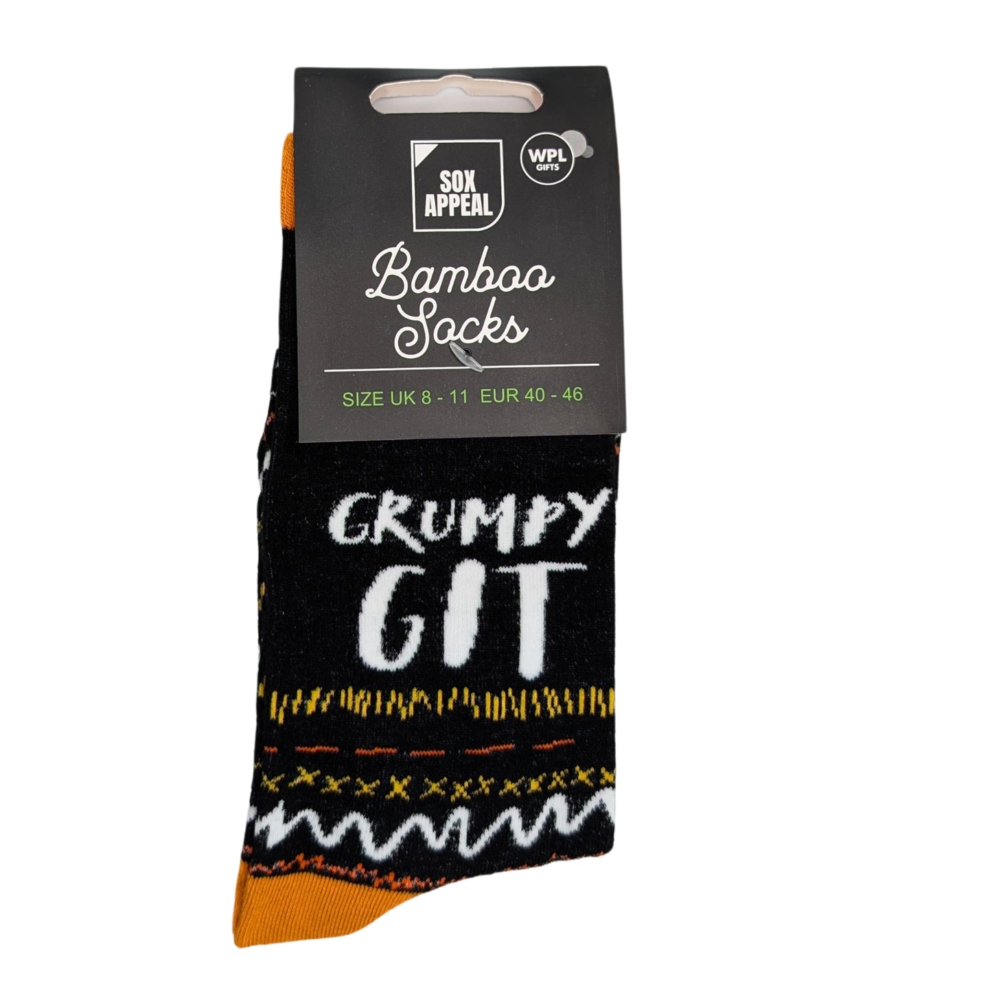 Grumpy Git Socks For Him UK 8-11 Grumpy Old Man Bamboo Socks Novelty Gift Idea