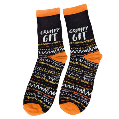 Grumpy Git Socks For Him UK 8-11 Grumpy Old Man Bamboo Socks Novelty Gift Idea
