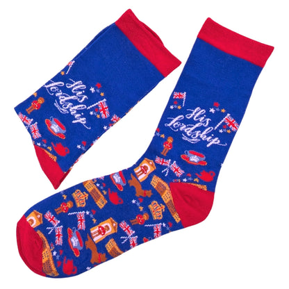His Lordship Socks For Him UK 8-11 His Majesty Bamboo Socks Novelty Gift Idea