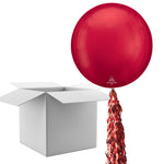 Floating Classic Red Balloon In A Box With Tail Surprise Gift - Personalise It!