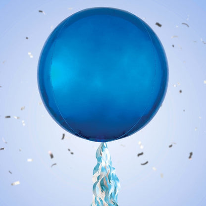 Floating Bold Blue Balloon In A Box With Tail Surprise Gift - Personalise It!