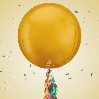 Floating Gleaming Gold Balloon In A Box With Tail Surprise Gift - Personalise It!