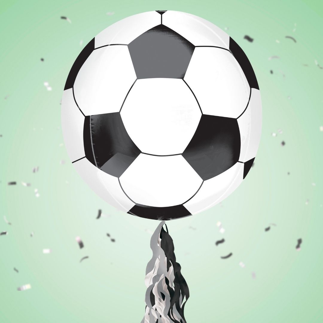 Floating Football Balloon In A Box With Tail Surprise Gift - Personalise It!