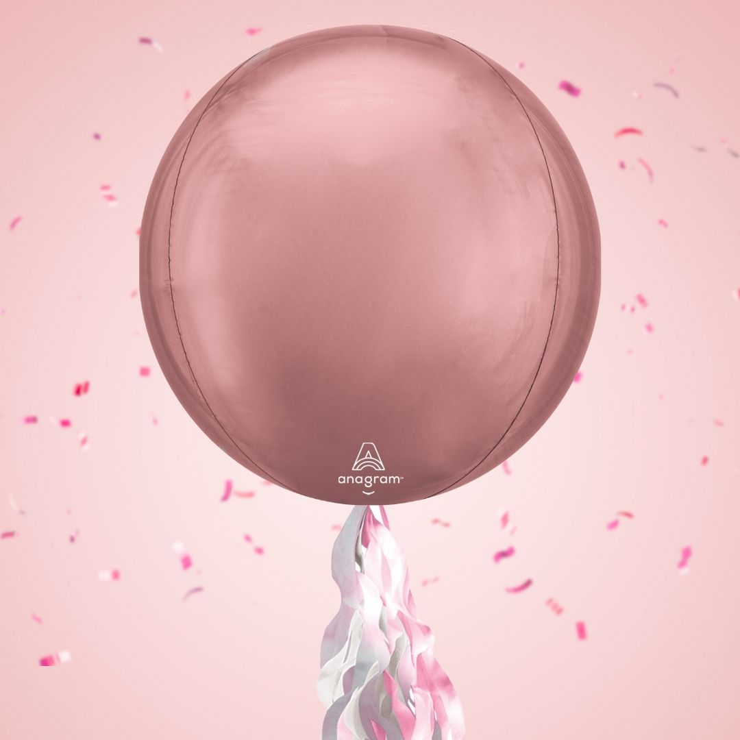 Floating Blush Rose Gold Balloon In A Box With Tail Surprise Gift - Personalise It!