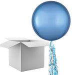 Floating Pastel Blue Balloon In A Box With Tail Surprise Gift - Personalise It!