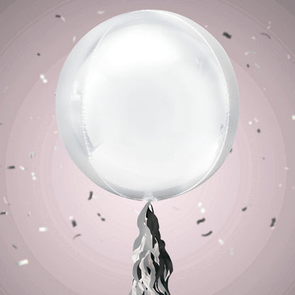 Floating Soft White Balloon In A Box With Tail Surprise Gift - Personalise It!