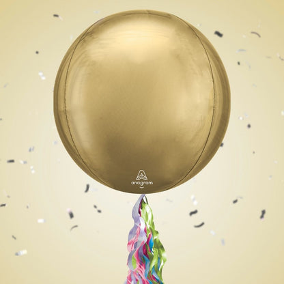 Floating White Gold Balloon In A Box With Tail Surprise Gift - Personalise It!