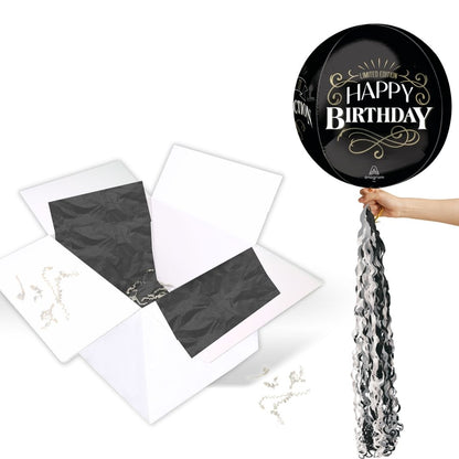 Floating Better With Age Birthday Balloon In A Box With Tail Surprise Gift - Personalise It!