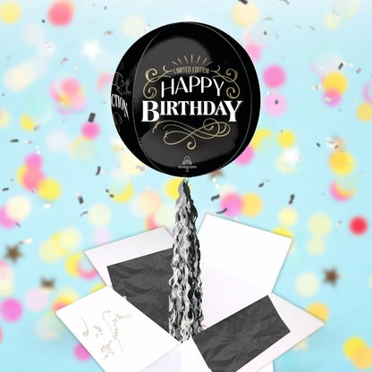 Floating Better With Age Birthday Balloon In A Box With Tail Surprise Gift - Personalise It!