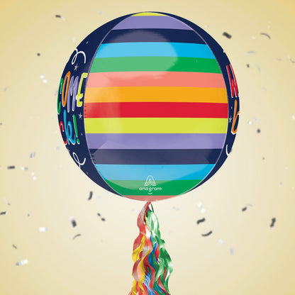 Floating Welcome Back Balloon In A Box With Tail Surprise Gift - Personalise It!