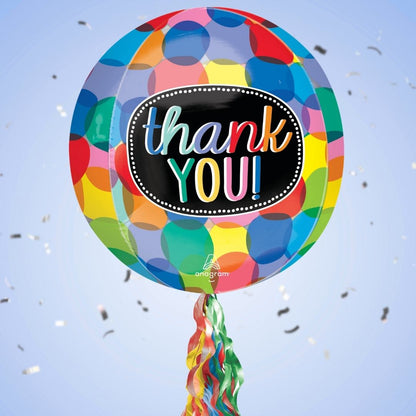 Floating Bubbly Thank You Balloon In A Box With Tail Surprise Gift - Personalise It!