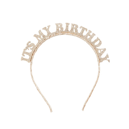 Hootyballoo Gold 'It's My Birthday' Party Headband Birthday Party Hat Partyware