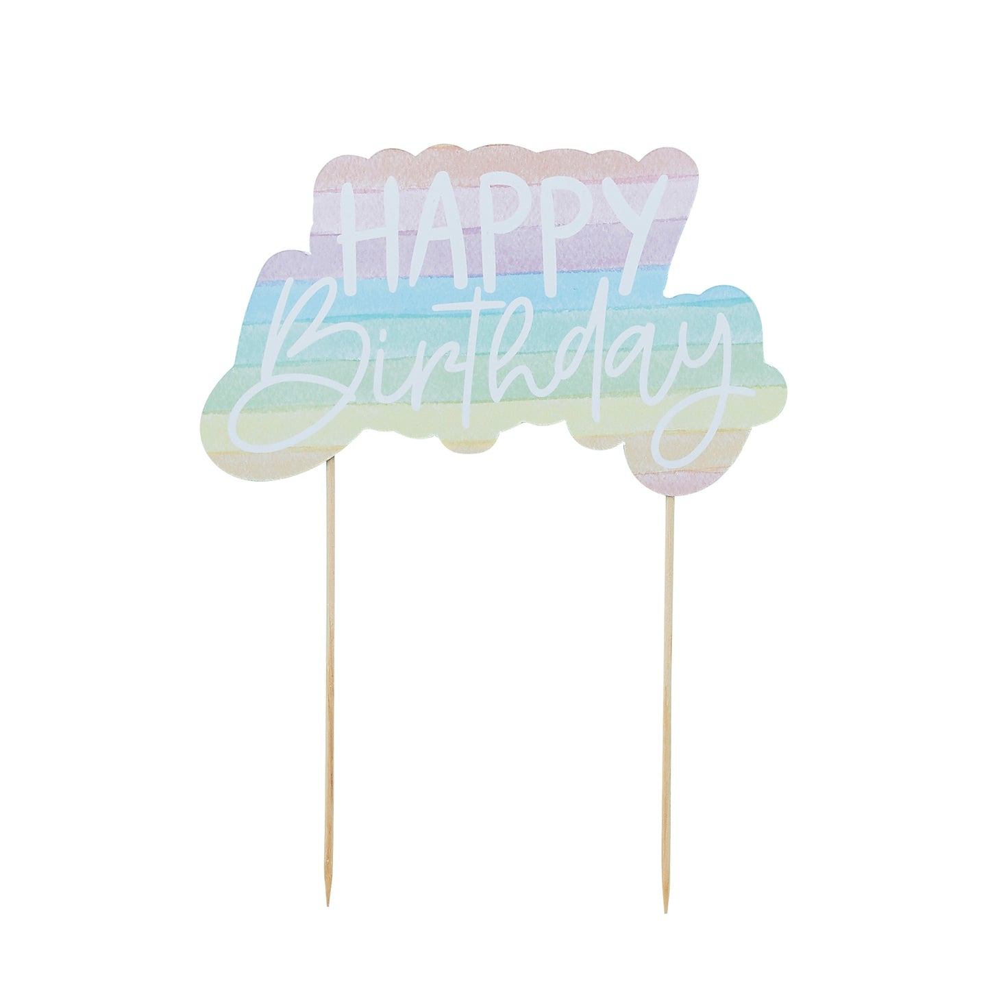 Hootyballoo Eco Rainbow 'Happy Birthday' Paper Cake Topper Birthday Partyware