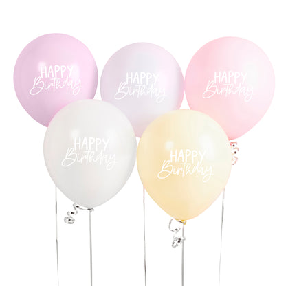 Hootyballoo 5 Pack Rainbow 'Happy Birthday' 12" Balloons Birthday Partyware