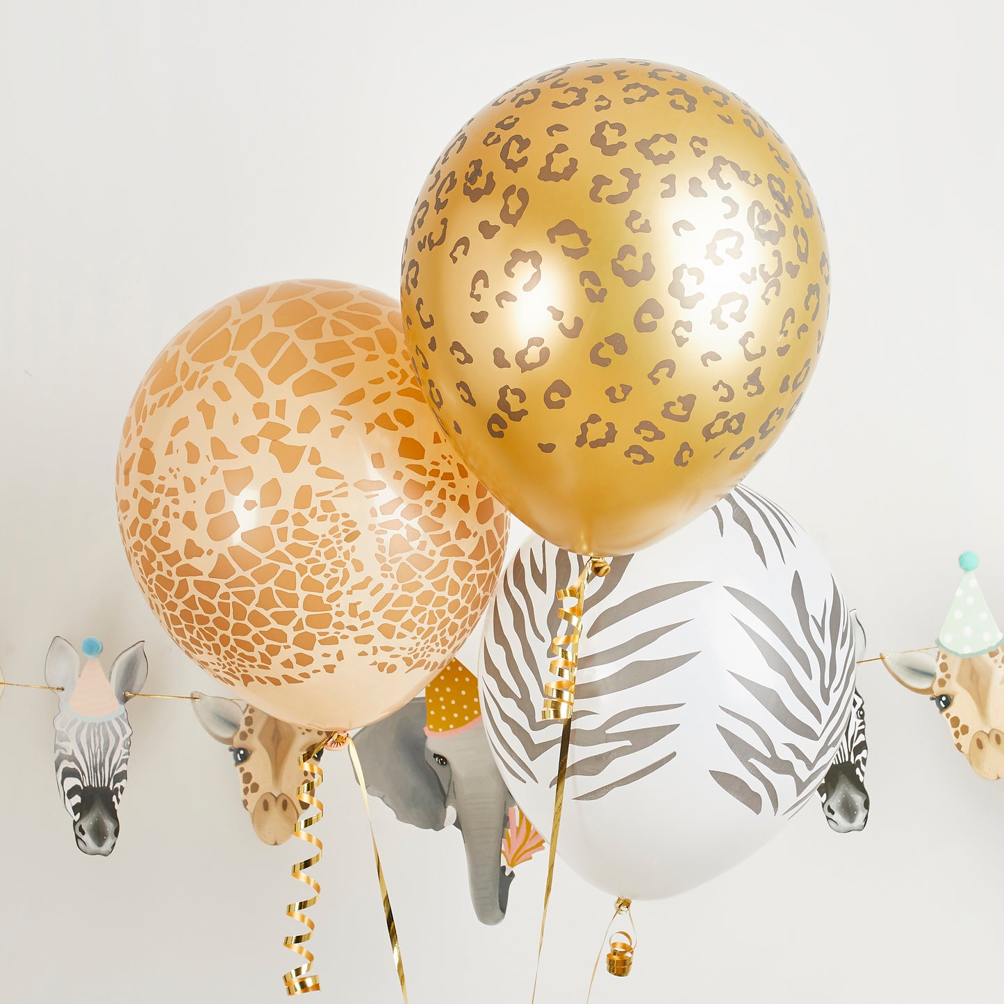 Hootyballoo 12 Pack Safari Animal Print Balloons Party Decoration Partyware