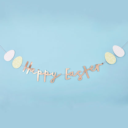 Hootyballoo 'Happy Easter' Egg Banner 2M Easter Banner Partyware Decoration