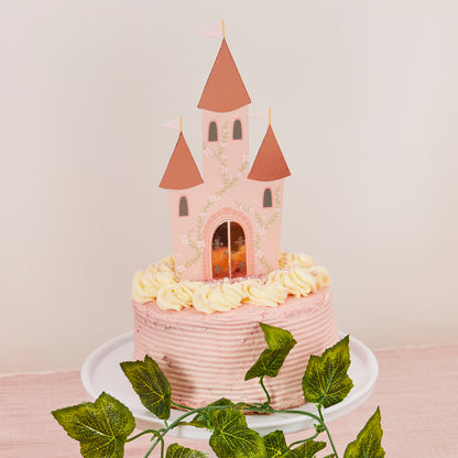 Hootyballoo Rose Gold Princess Castle Cake Topper Cake Decoration Partyware