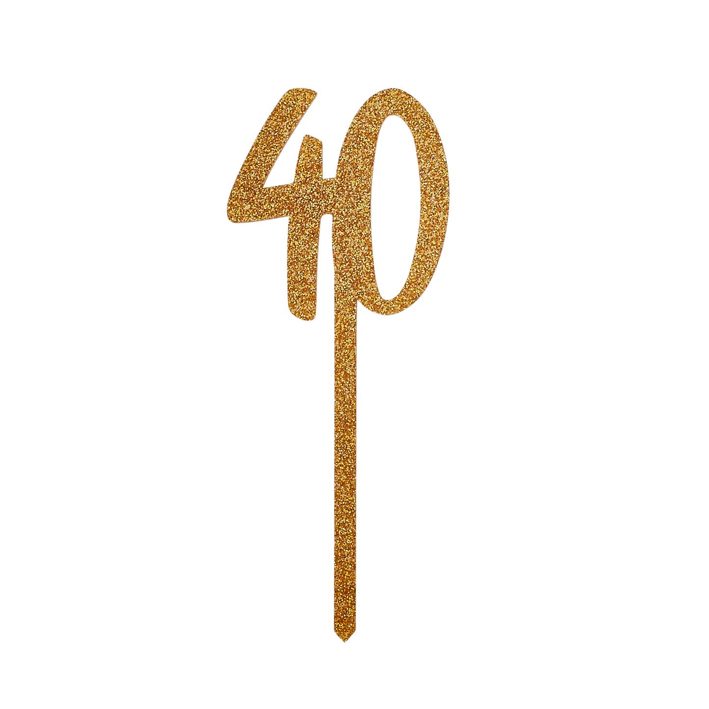 Hootyballoo Gold '40' Cake Topper Glitter Cake Decoration Birthday Partyware