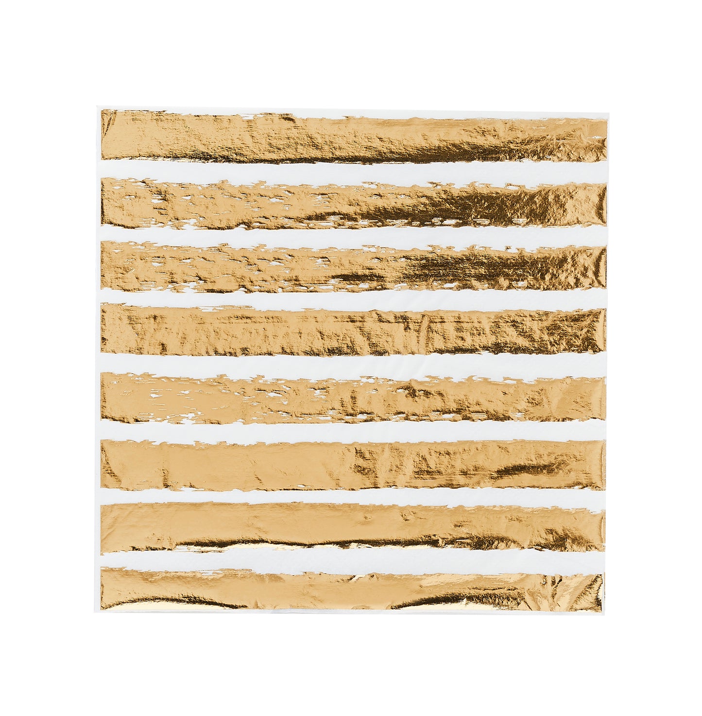 Hootyballoo 16 Pack Gold Striped Paper Napkins Birthday Party Table Partyware