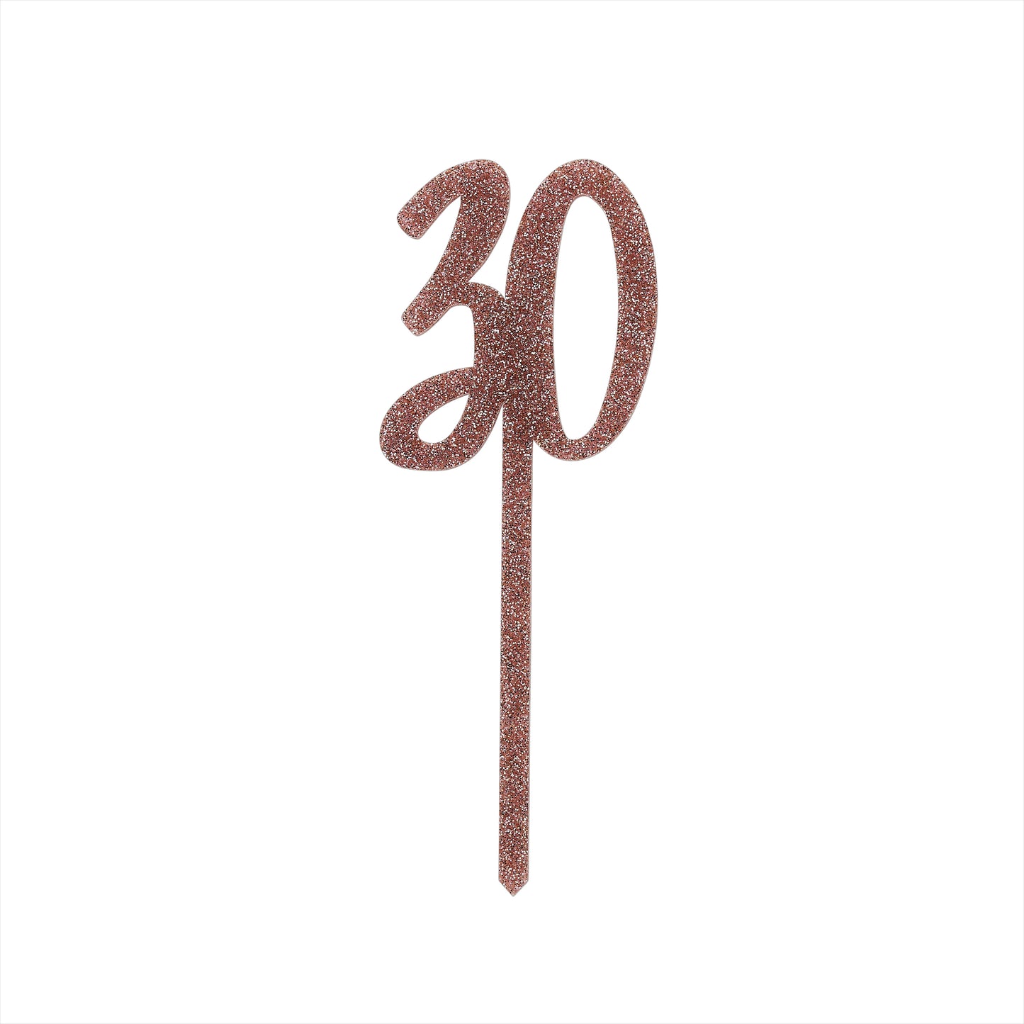 Hootyballoo Rose Gold '30' Cake Topper Cake Decoration Birthday Partyware