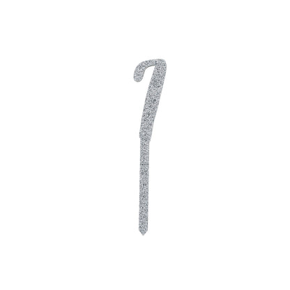 Hootyballoo Silver '7' Cake Topper Glitter Cake Decoration Birthday Partyware