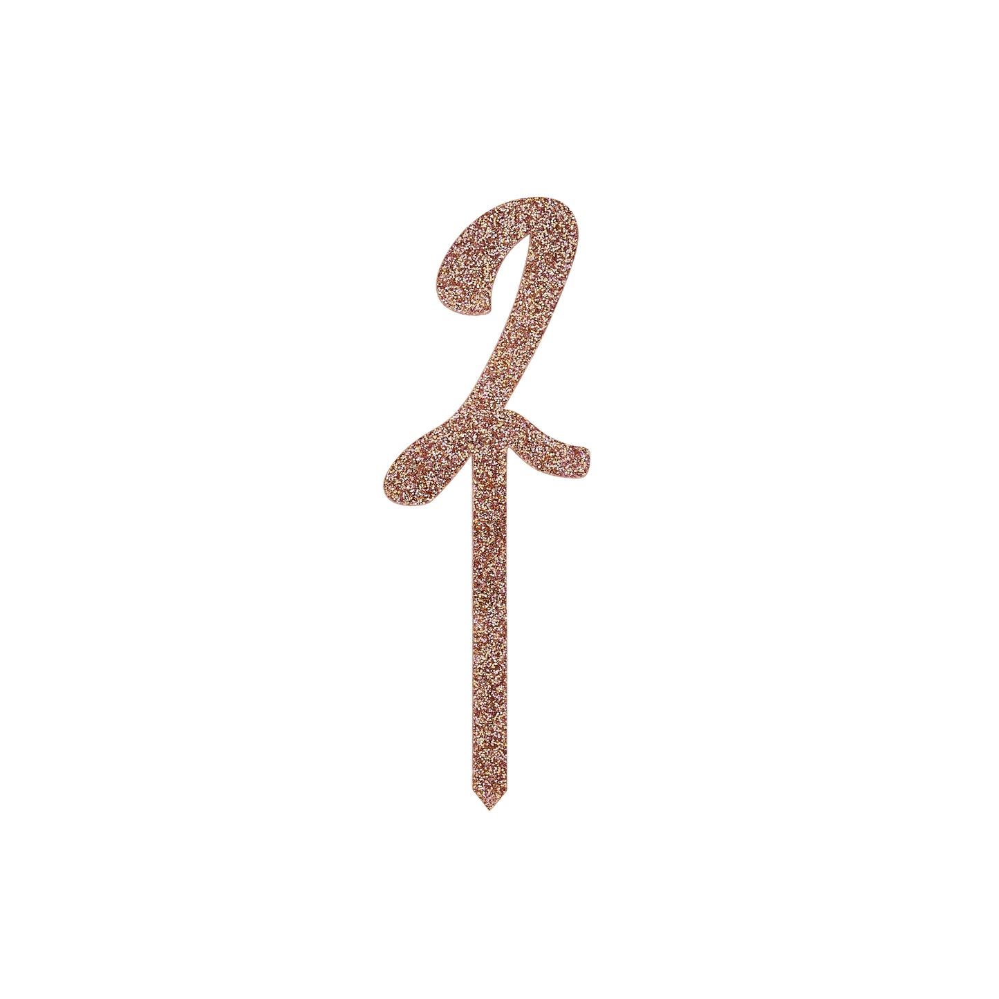 Hootyballoo Rose Gold '2' Cake Topper Glitter Cake Decoration Birthday Partyware