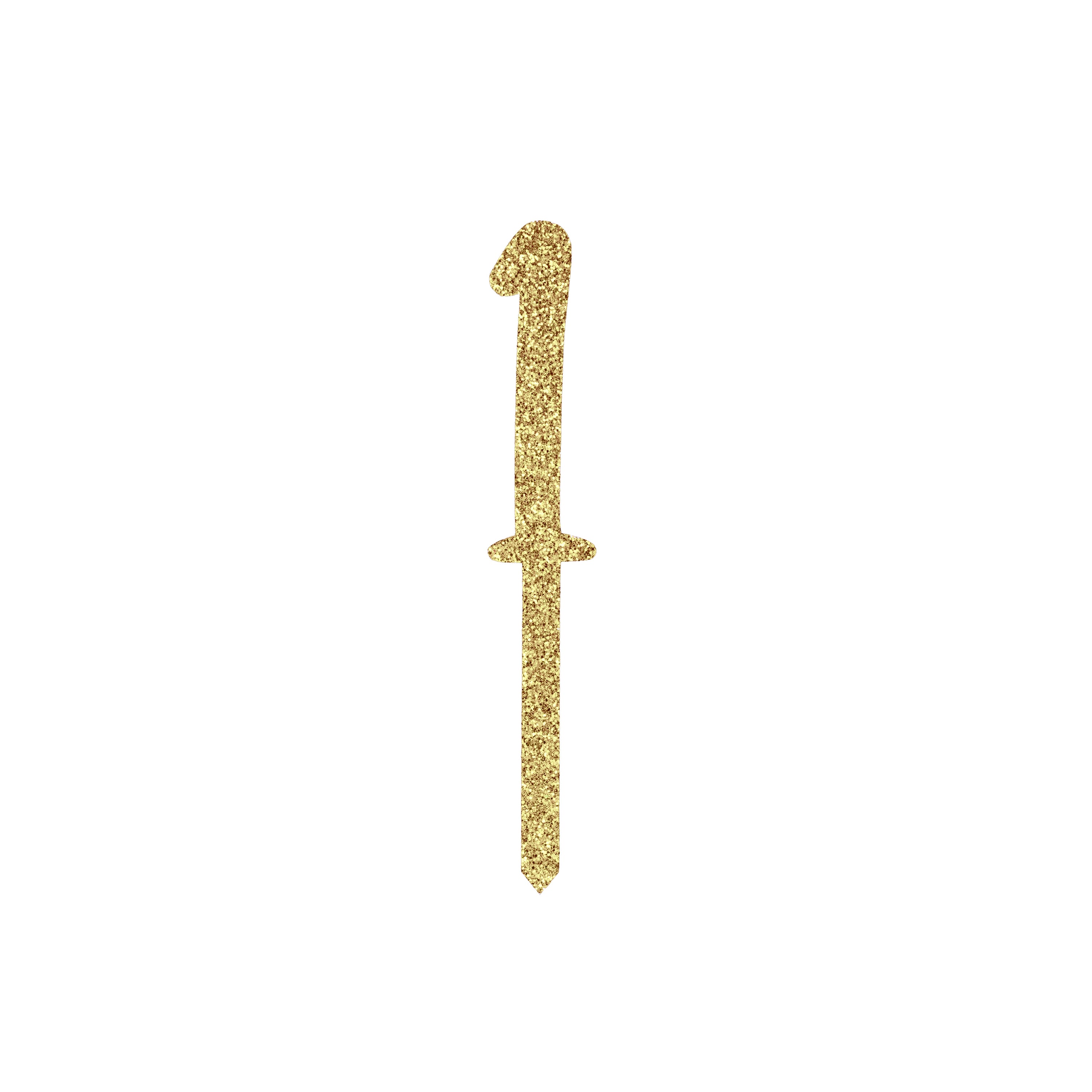Hootyballoo Gold '1' Cake Topper Glitter Cake Decoration Birthday Part ...