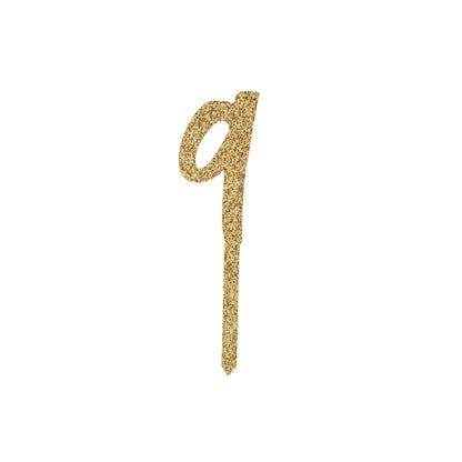 Hootyballoo Gold '9' Cake Topper Glitter Cake Decoration Birthday Partyware
