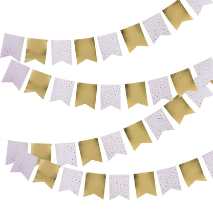 Hootyballoo Gold Foiled Flag Bunting 10M Banner Partyware Decoration