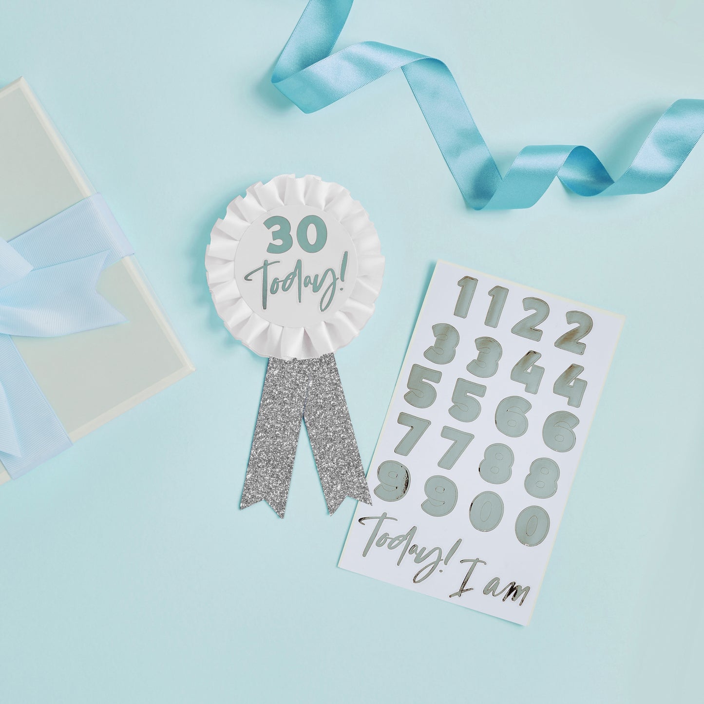 Hootyballoo Personalised Silver Milestone Birthday Badge Partyware