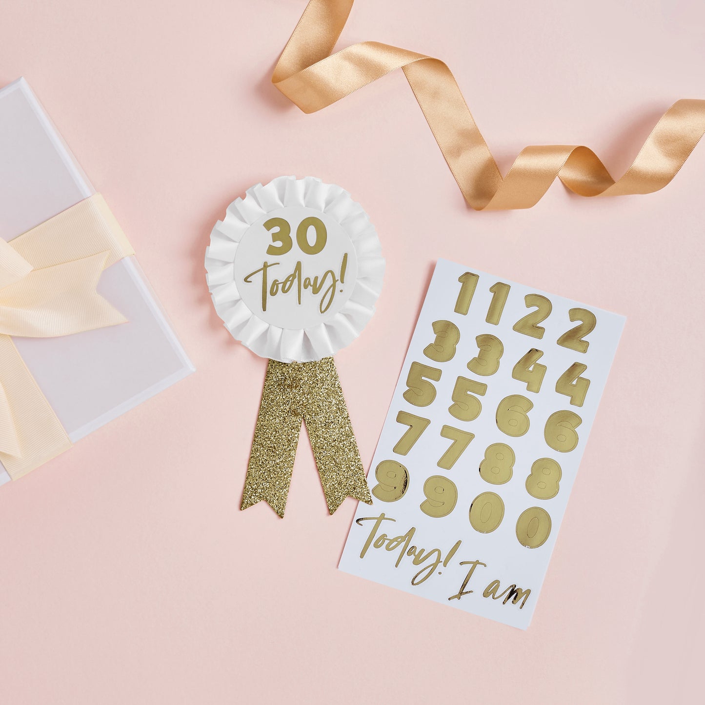 Hootyballoo Personalised Gold Milestone Birthday Badge Partyware