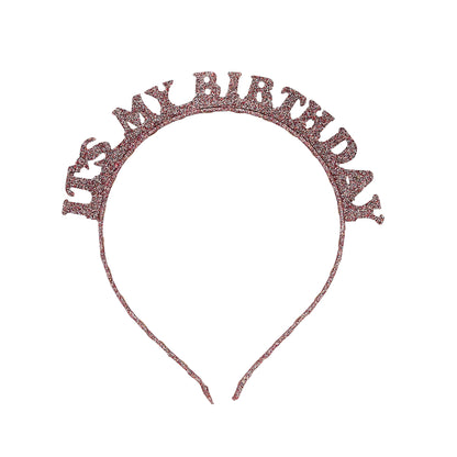 Hootyballoo Rose Gold 'It's My Birthday' Party Headband Party Hat Partyware
