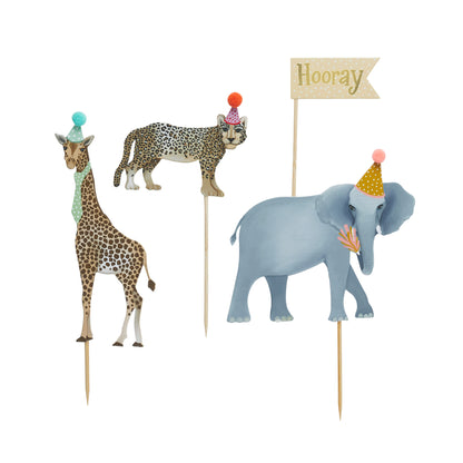 Hootyballoo Safari Party Animal Cake Topper Decoration Cake Topper Partyware