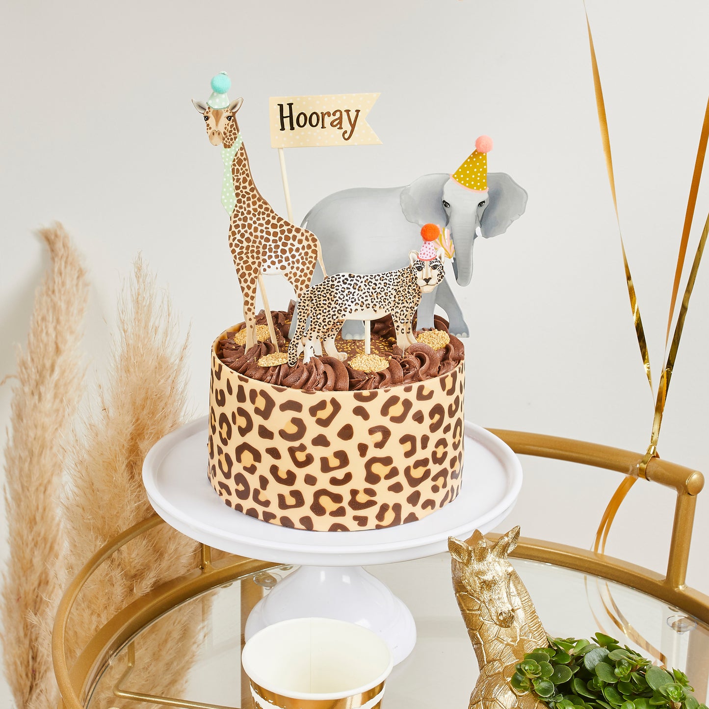 Hootyballoo Safari Party Animal Cake Topper Decoration Cake Topper Partyware