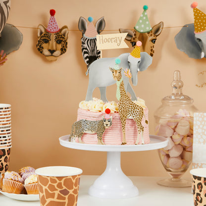 Hootyballoo Safari Party Animal Cake Topper Decoration Cake Topper Partyware
