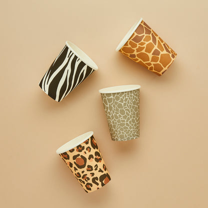 Hootyballoo 8 Pack Safari Party Animal Paper Cups Party Tableware Partyware